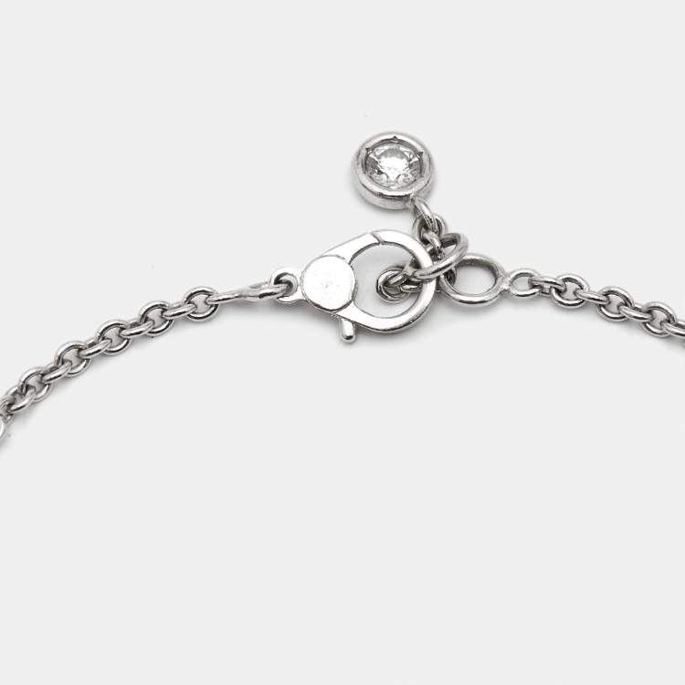 Pre Owned Hermes Finesse Diamonds 18k White Gold Bracelet