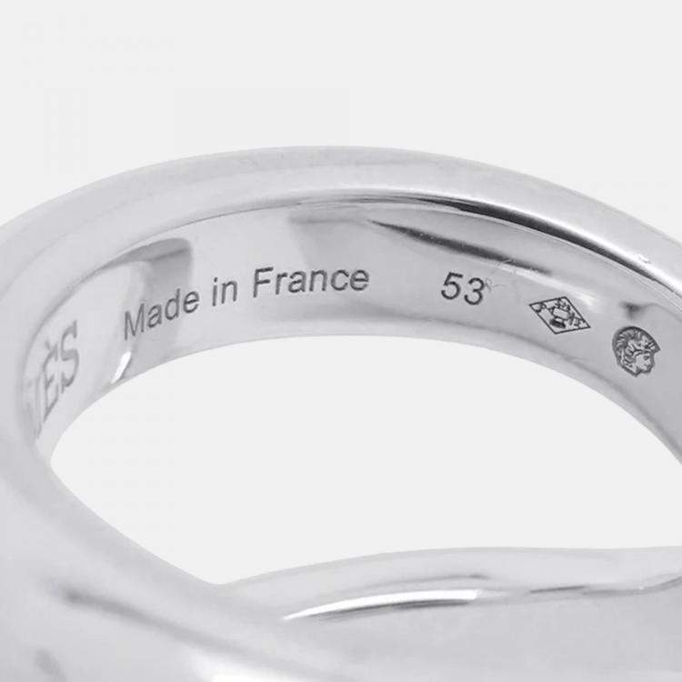 Pre Owned خاتم هيرميس أوزموز مقاس كبير/53/#13 فضة 925