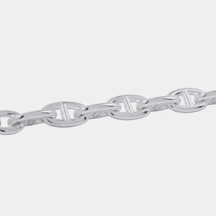 Pre Owned Hermes Chaine D'Ancre Bracelet 12 Frames Size Gm Sv925