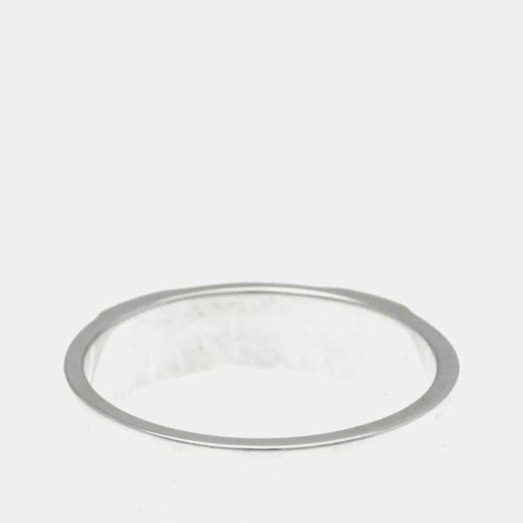 Pre Owned Hermes Collier De Chien Ring Silver 925 Fashion No Stone Band Ring Silver