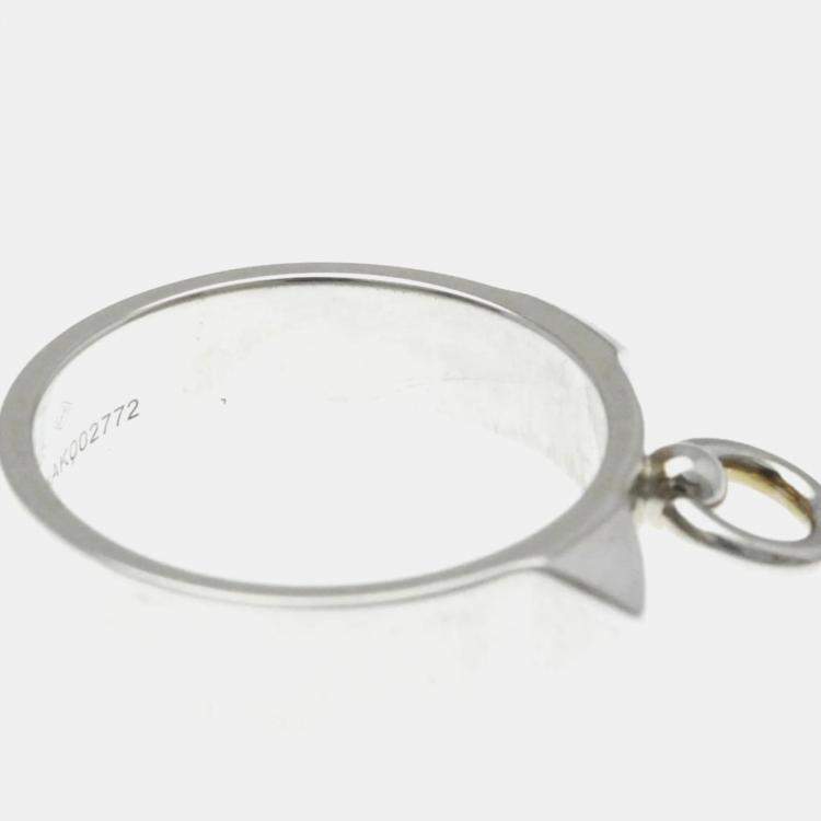 Pre Owned Hermes Collier De Chien Ring Silver 925 Fashion No Stone Band Ring Silver