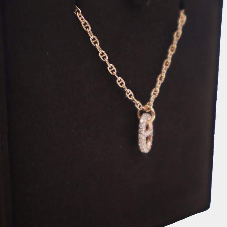 Pre Owned Hermes Diamond Paved Farandole Pendant Necklace