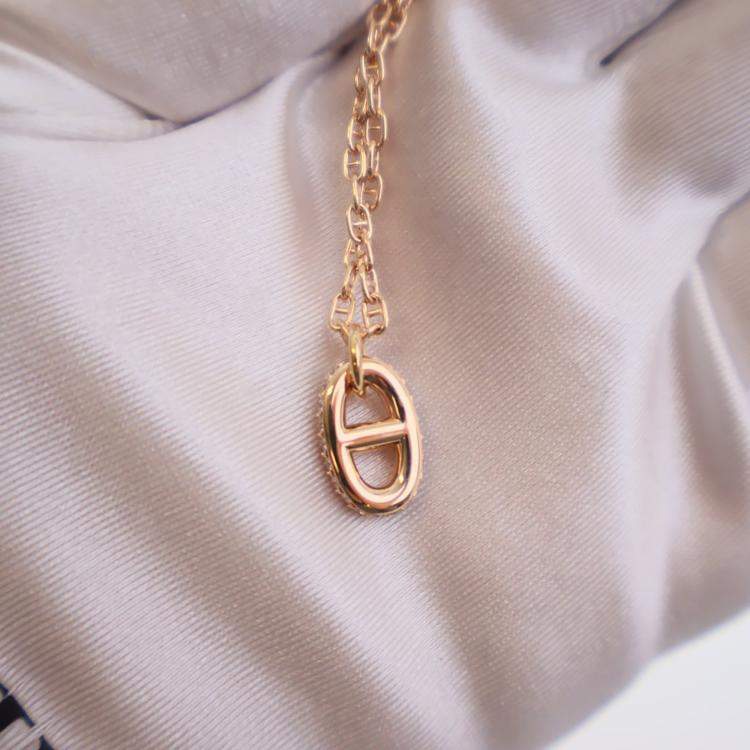 Pre Owned Hermes Diamond Paved Farandole Pendant Necklace