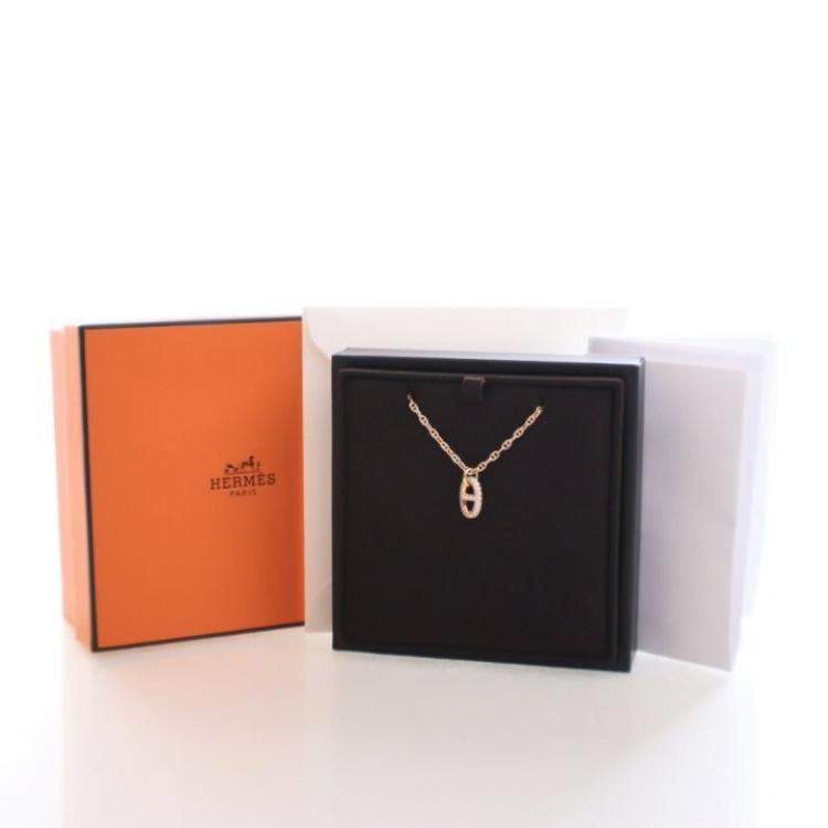 Pre Owned Hermes Diamond Paved Farandole Pendant Necklace