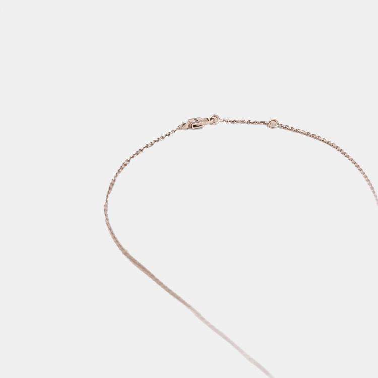 Pre Owned Hermes 18K White Gold Diamond 'Cadenas' Lock Pendant