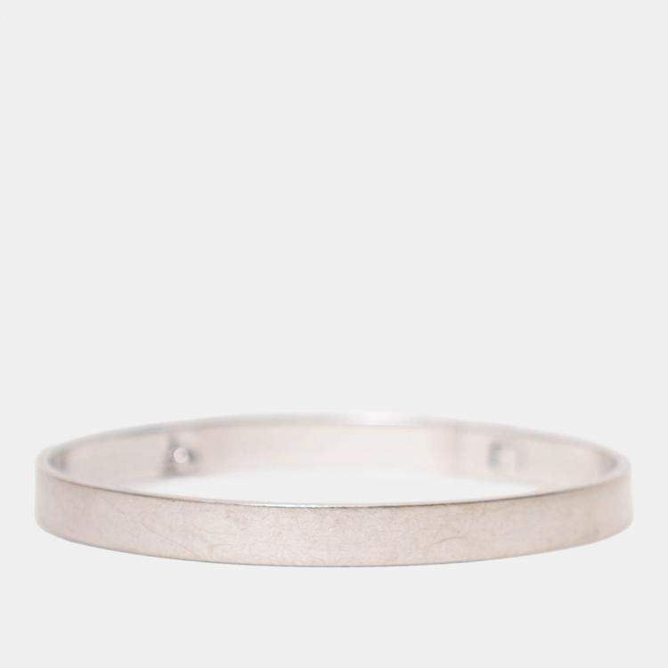 Pre Owned Hermes 18K White Gold Collier de Chien Bracelet