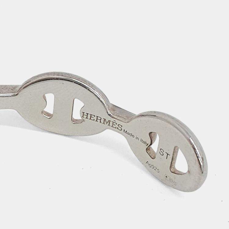 Pre Owned Hermes Silver Chandelier Bangle Bracelet