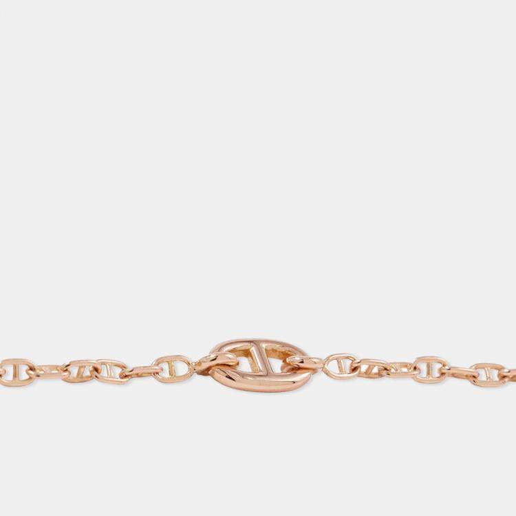 Pre Owned Hermes New Farandole Bracelet Size St 18K Pink Gold