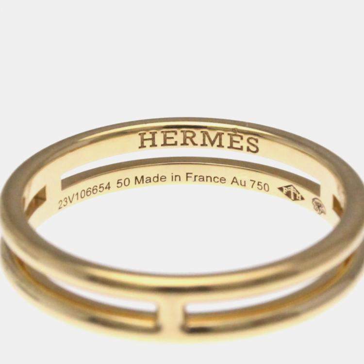 Pre Owned Hermes Arianne Wedding Ring 18K Pink Gold Fashion Wedding Ring