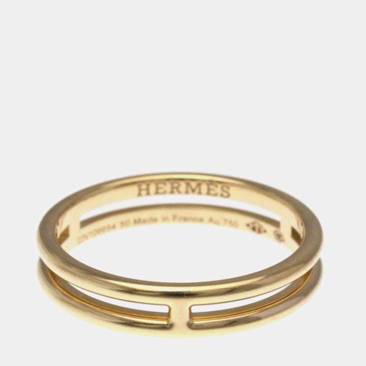 Pre Owned Hermes Arianne Wedding Ring 18K Pink Gold Fashion Wedding Ring