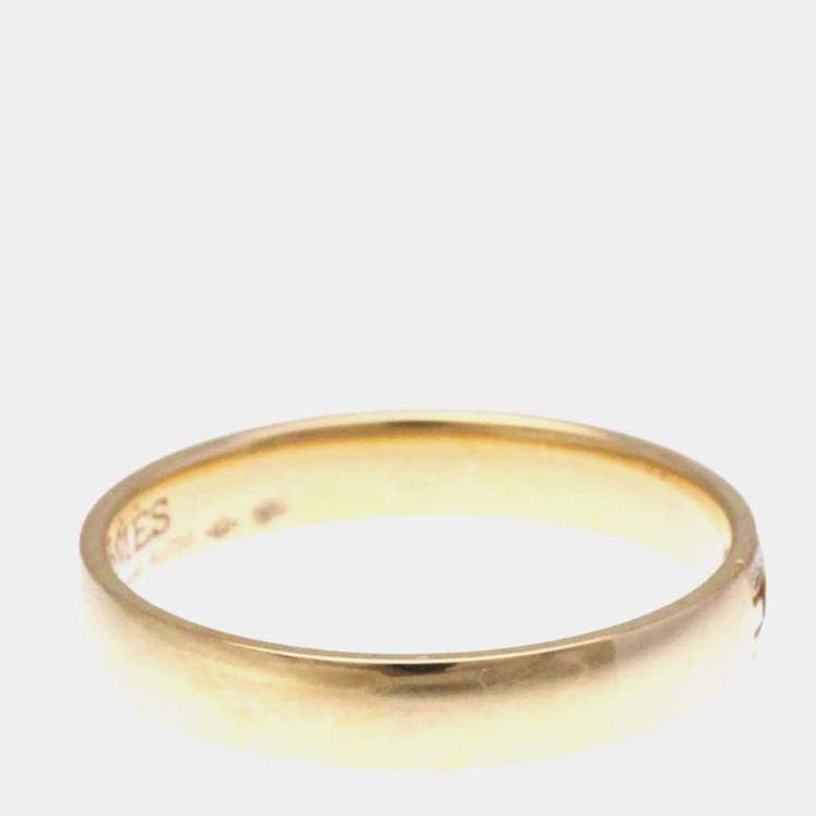 Pre Owned Hermes Hercules Diamond 18K Pink Gold Band Ring 