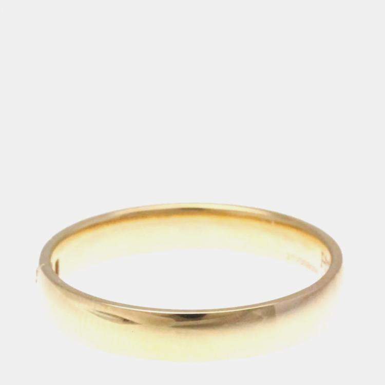 Pre Owned Hermes Hercules Diamond 18K Pink Gold Band Ring 