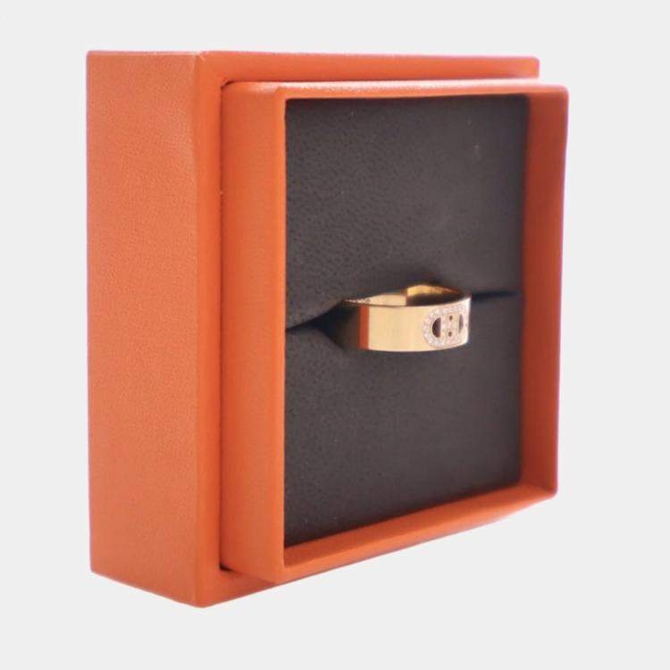 Pre Owned Hermes Small Model H D'Ancre Ring Sz 55