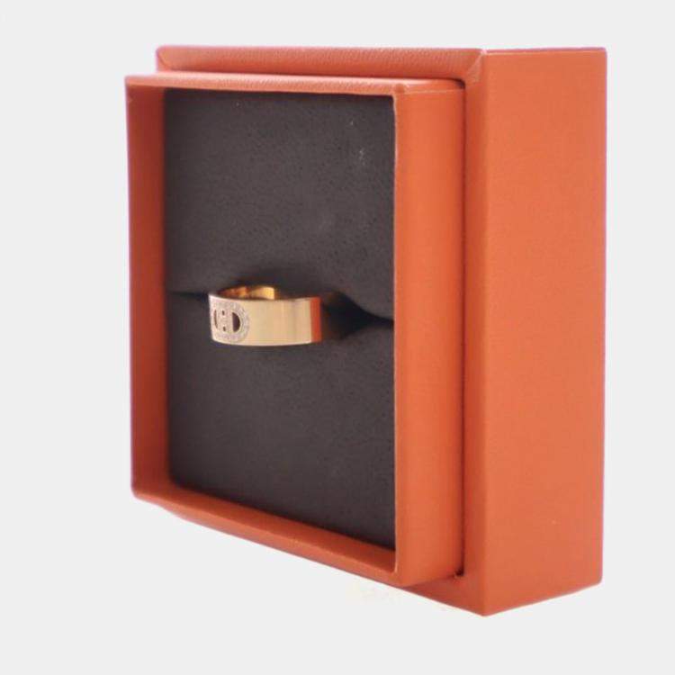 Pre Owned Hermes Small Model H D'Ancre Ring Sz 55