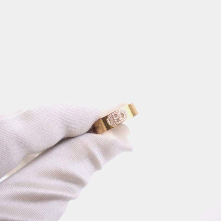 Pre Owned Hermes Small Model H D'Ancre Ring Sz 55