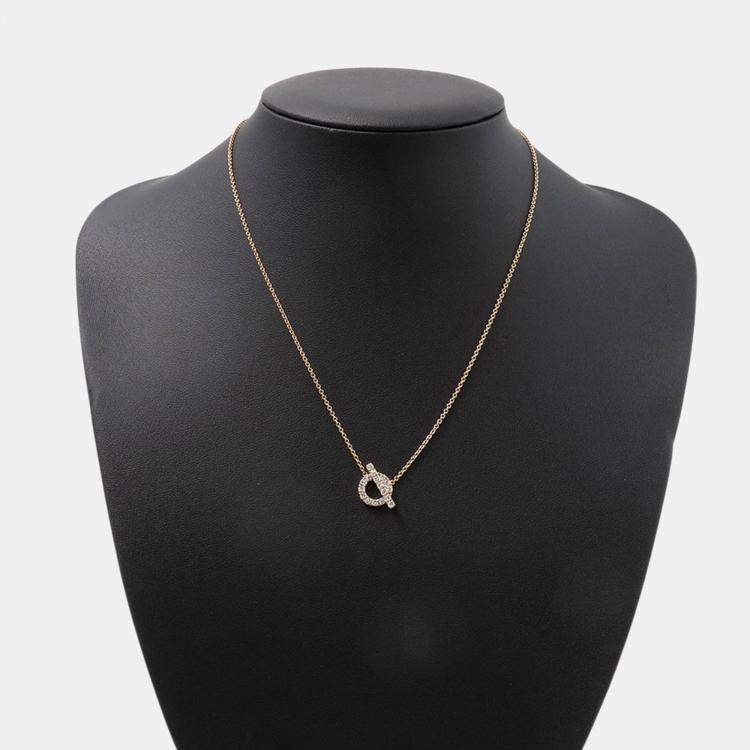 Pre Owned Hermes Pendant Inesse 219315B 00 18K Pink Gold