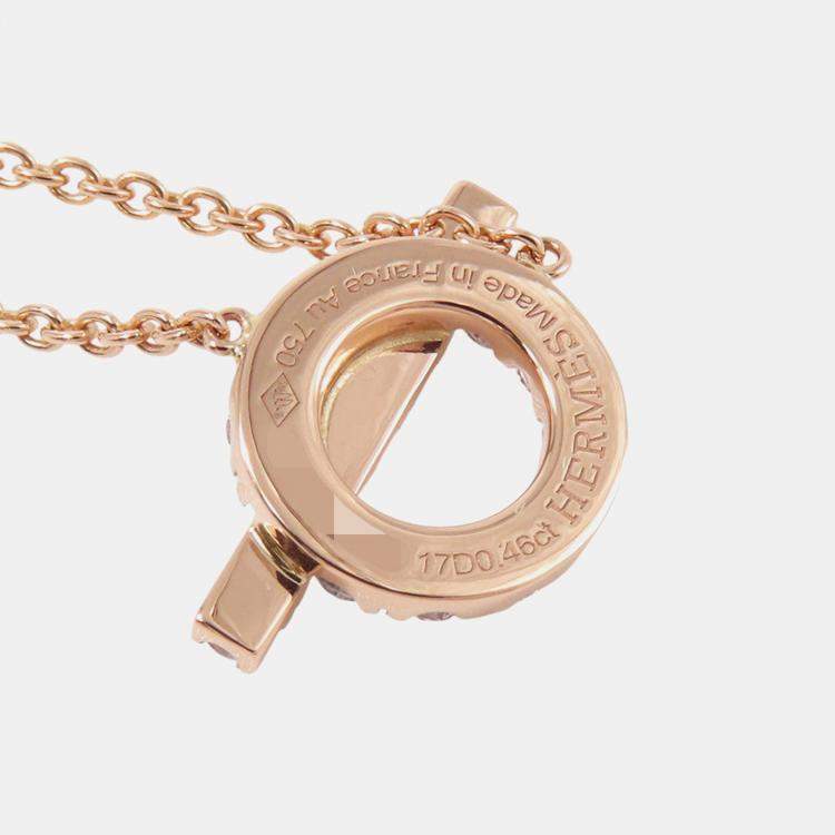 Pre Owned Hermes Pendant Inesse 219315B 00 18K Pink Gold