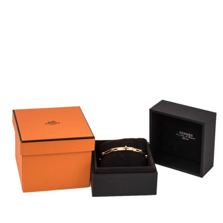 Pre Owned Hermes Kelly Chaine 18K Rose Gold Bracelet ST
