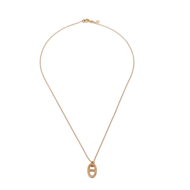 Pre Owned Hermes Farandole 18K Rose Gold Pendant Necklace