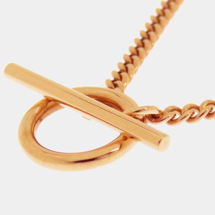 Pre Owned Hermes 18K Rose Gold  Echappee Link Necklace