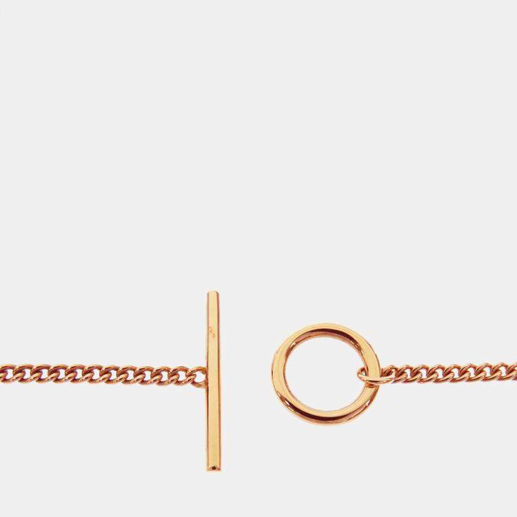 Pre Owned Hermes 18K Rose Gold  Echappee Link Necklace