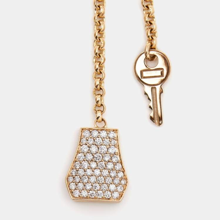 Louis Vuitton Diamond Paved Lockit Pendentiff Necklace - PreLoved Treasures