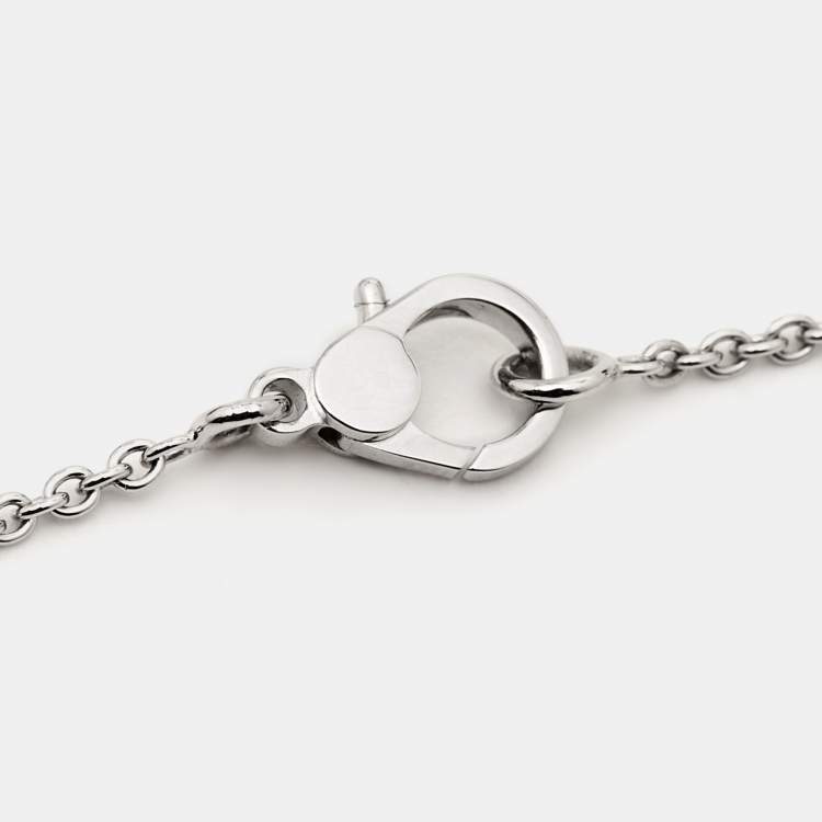 Pre Owned Hermès Finesse Diamond 18k White Gold Necklace