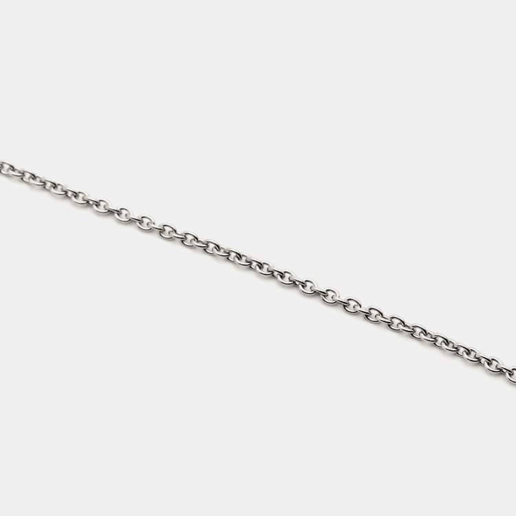 Pre Owned Hermès Finesse Diamond 18k White Gold Necklace