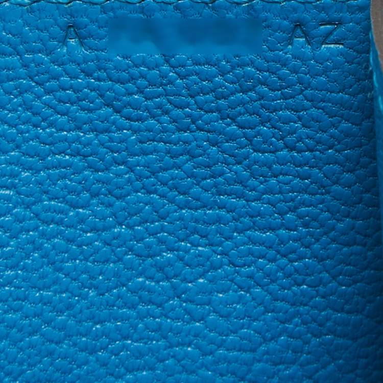 مملوكة مسبقًا Hermès Bleu Zanzibar Chevre Mysore Leather Medor 23 Clutch
