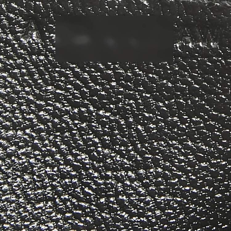 Pre Owned Hermes Noir Chevre Mysore Leather Medor 23 Clutch