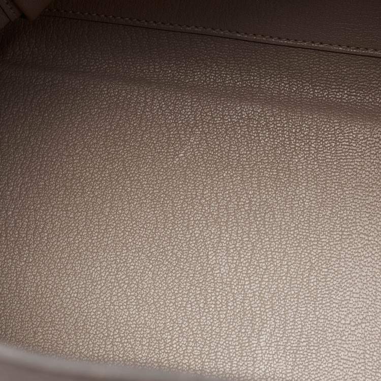Pre Owned Hermes Gris Asphalt Togo Leather Gold Finish Kelly Retourne 35 Bag