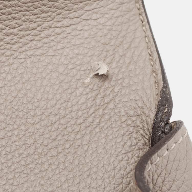 Pre Owned Hermes Gris Asphalt Togo Leather Gold Finish Kelly Retourne 35 Bag
