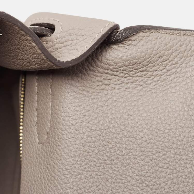 Pre Owned Hermes Gris Asphalt Togo Leather Gold Finish Kelly Retourne 35 Bag