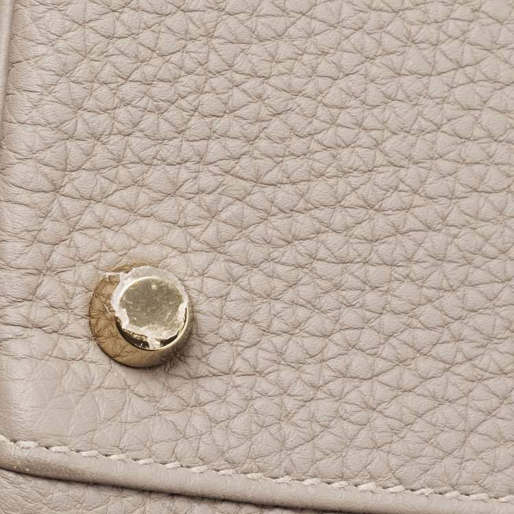Pre Owned Hermes Gris Asphalt Togo Leather Gold Finish Kelly Retourne 35 Bag