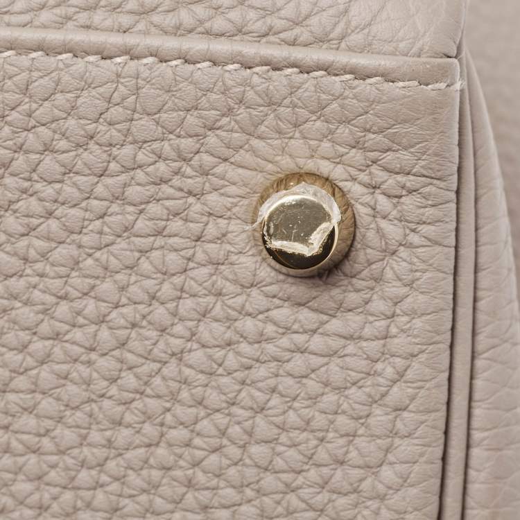 Pre Owned Hermes Gris Asphalt Togo Leather Gold Finish Kelly Retourne 35 Bag