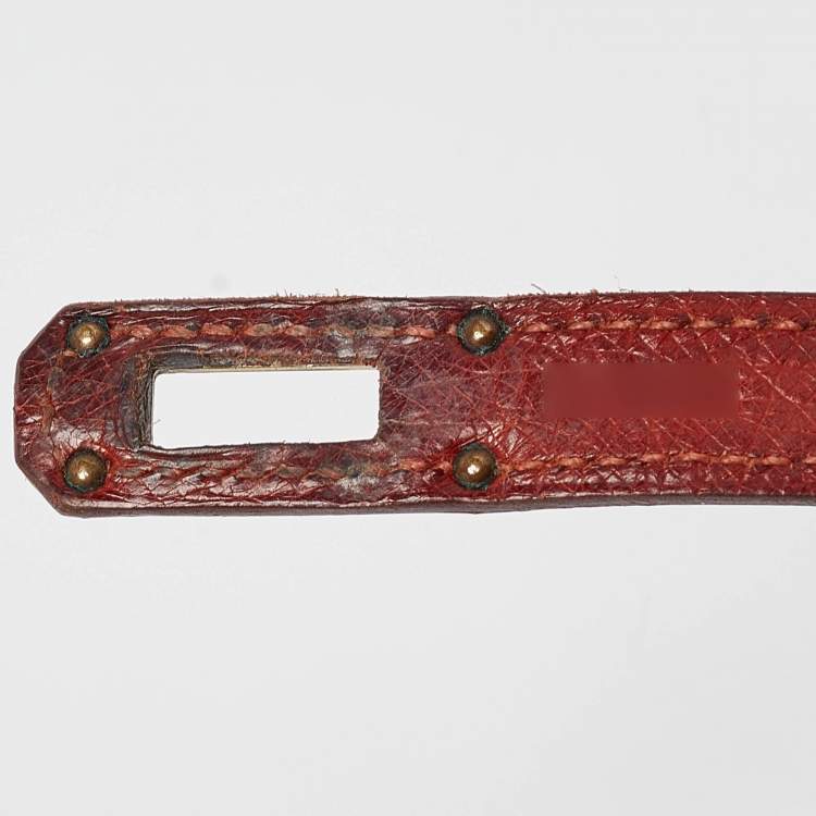 Pre Owned Hermes Sanguine Ostrich Kelly Longue Wallet