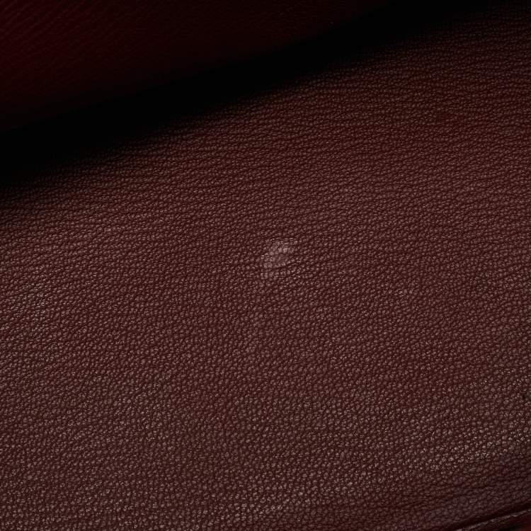 Pre Owned Hermès Rouge H Togo Leather Palladium Finish Birkin 30 Bag