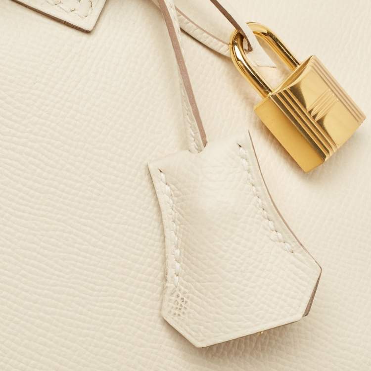 Pre Owned Hermes Craie Epsom Leather Gold Finish Birkin 30 Bag