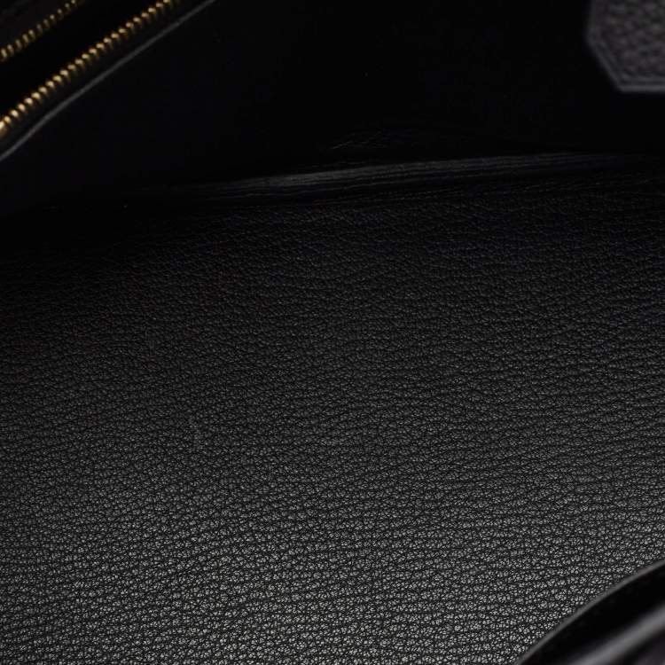 Pre Owned Hermès Noir Togo Leather Gold Finish Birkin 25 Bag