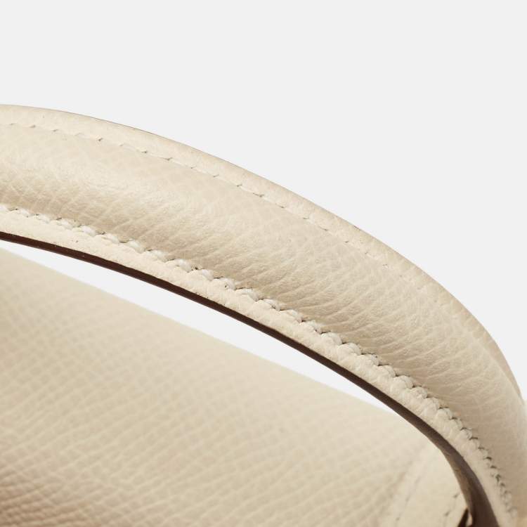 Pre Owned Hermes Nata Epsom Leather Gold Finish Mini Kelly II Sellier 20 Bag