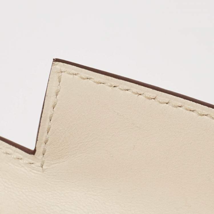 Pre Owned Hermes Nata Epsom Leather Gold Finish Mini Kelly II Sellier 20 Bag