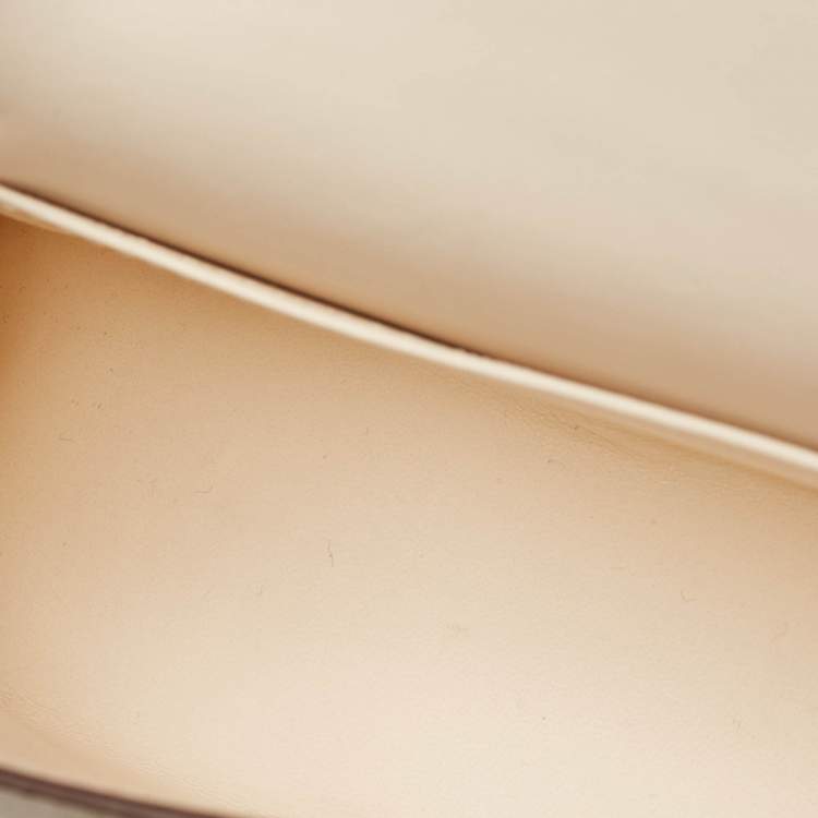 Pre Owned Hermes Nata Epsom Leather Gold Finish Mini Kelly II Sellier 20 Bag