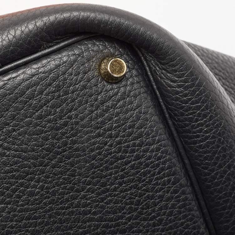 Pre Owned Hermes Noir Taurillon Clemence Leather Picotin Lock 18 Bag