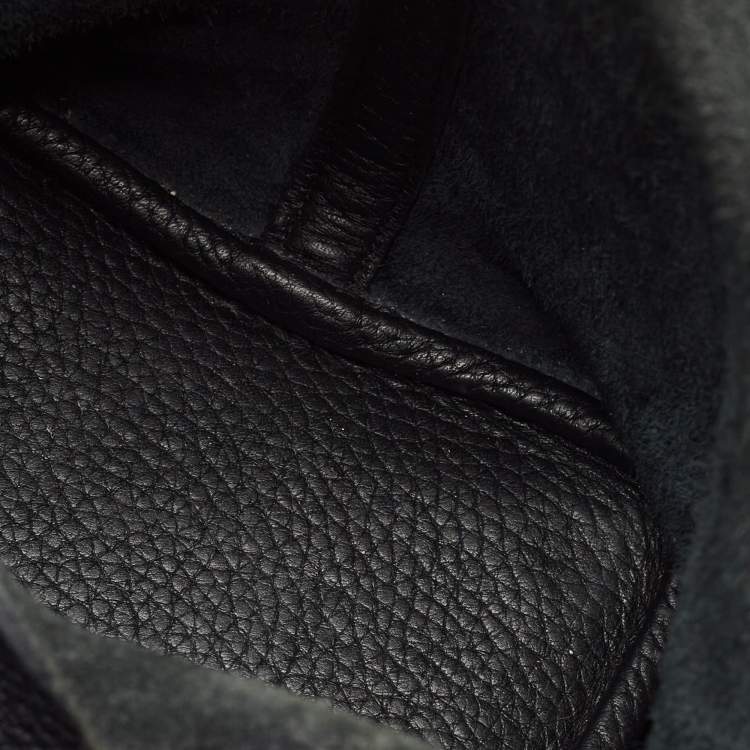 Pre Owned Hermes Noir Taurillon Clemence Leather Picotin Lock 18 Bag