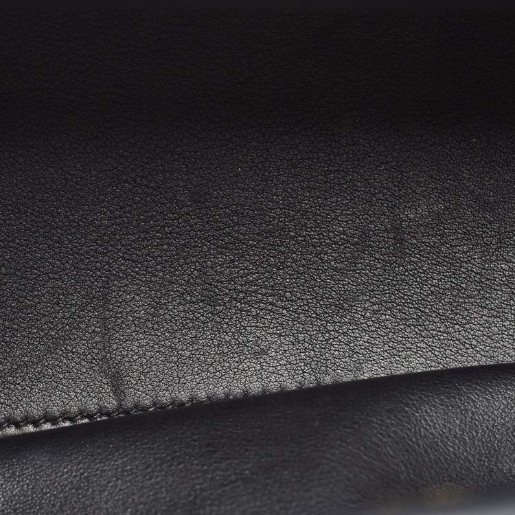 Pre Owned Hermes Noir Swift Leather Gold Finish 24/24 21 Bag 