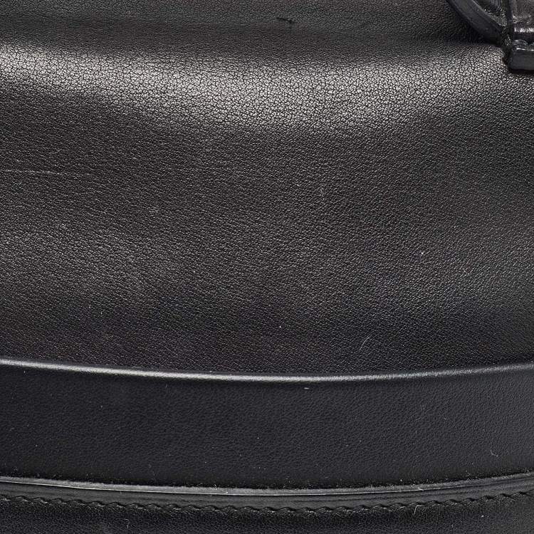 Pre Owned Hermes Noir Swift Leather Gold Finish 24/24 21 Bag 