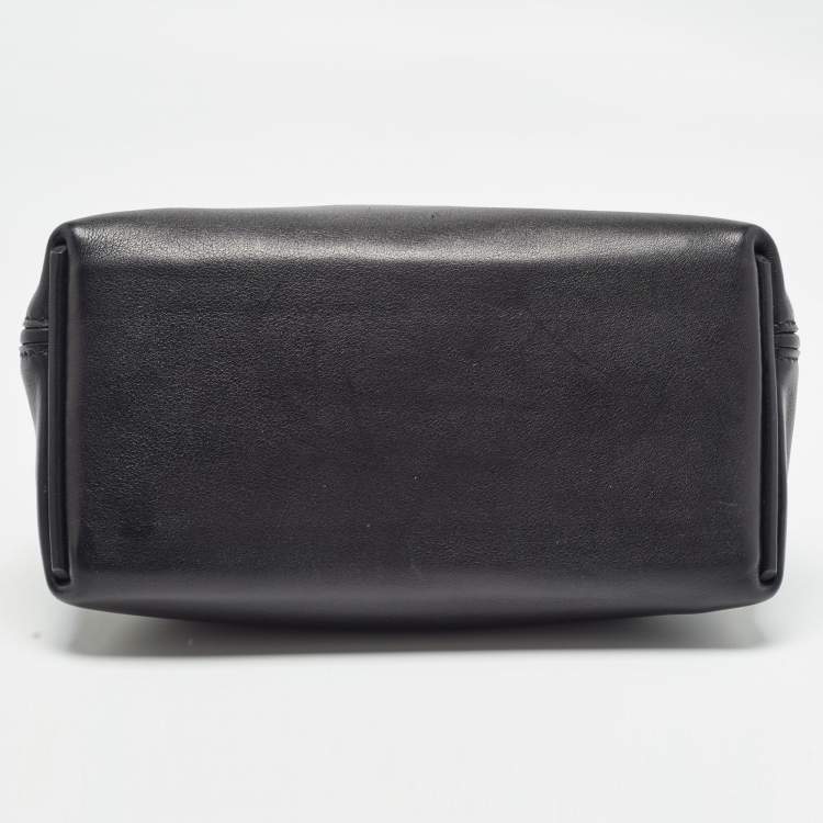 Pre Owned Hermes Noir Swift Leather Gold Finish 24/24 21 Bag 