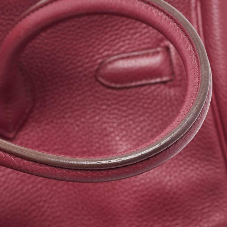 Pre Owned Hermes Tosca Togo Leather Gold Finished Birkin 35 Bag