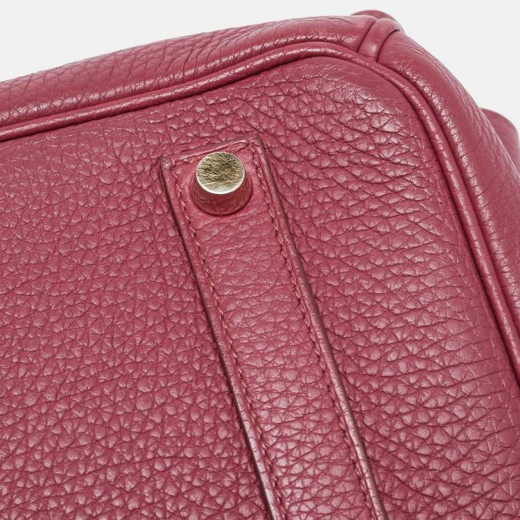 Pre Owned Hermes Tosca Togo Leather Gold Finished Birkin 35 Bag