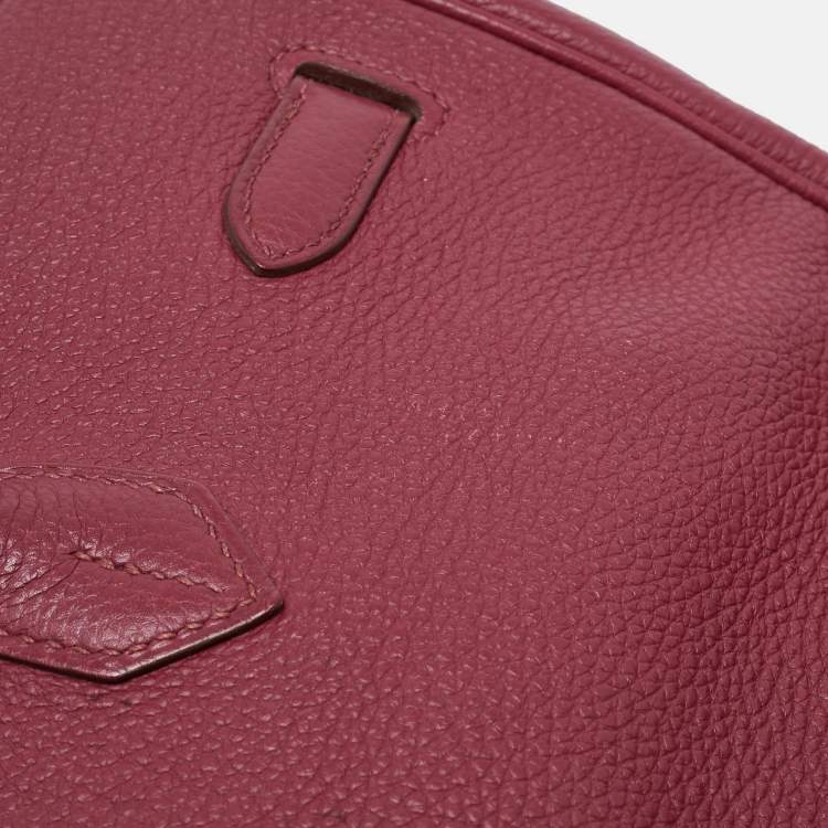 Pre Owned Hermes Tosca Togo Leather Gold Finished Birkin 35 Bag